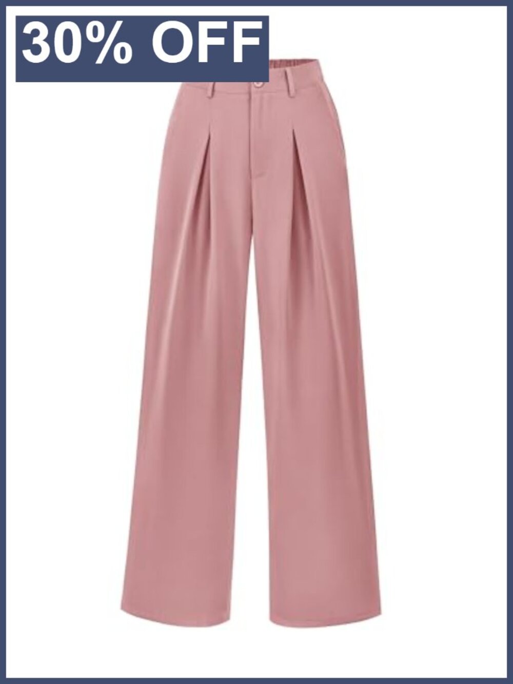 High Waisted Wide Leg Palazzo Trousers Business Casual Pleated Pants